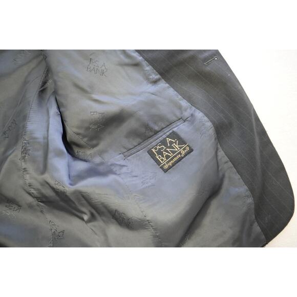 Jos A Bank Wool Gray Striped 2 Piece Suit Pants Jacket Mens Sz 34 x 30 41 R - Picture 13 of 14